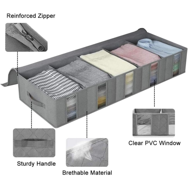 2 st Tygklädförvaring, Dammsäker Vikbar Förvaringsväska