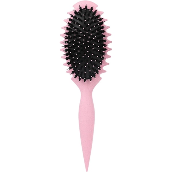 1 st Curlförbättrande Borste Allround Hårkam Definierande Mjuka Borst Hårbottenmassage Luftkudde Lockig Formgivning Styling Pink