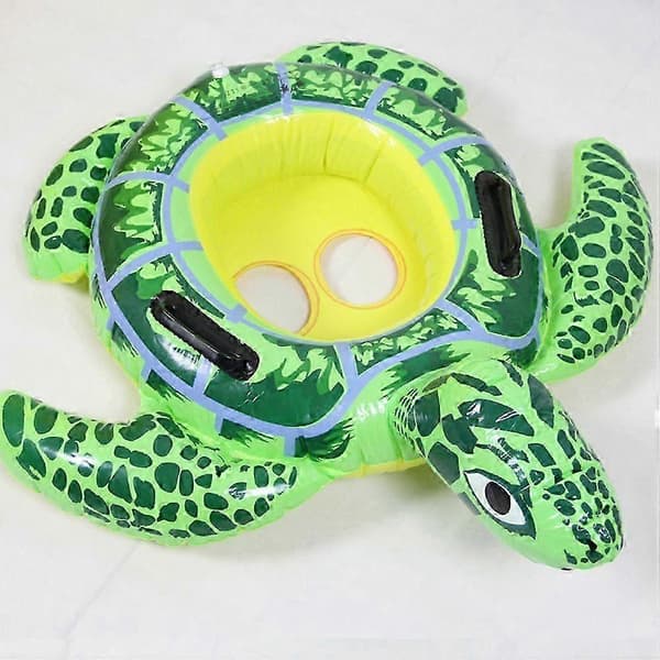 Baby Turtle Ride Simring, Uppblåsbar Poolflotte för Småbarn