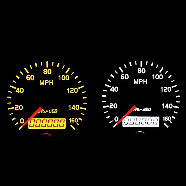 Universal GPS Hastighetsmätare 12V/24V Vägmätare 85mm 260km/h för Bil Motorcykel LCD Varvräknare