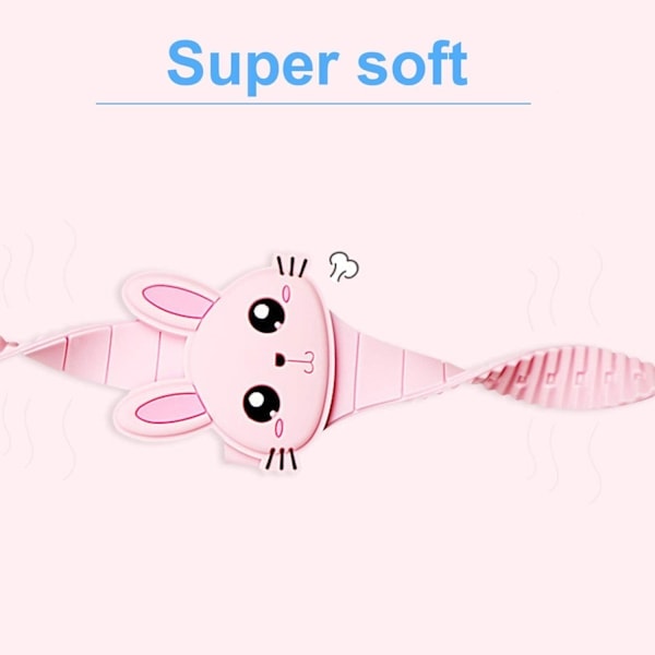 Sødt digitalt børneur, sødt kaninformet pigeur LED mode silikone dyreformet clamshell design armbåndsur pige bedste gaver pink
