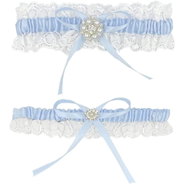 Blå spetsbälte set, bröllopspresent till bruden - något blått $Spetsbälte set bröllop bälte blomma blommig design bälte för