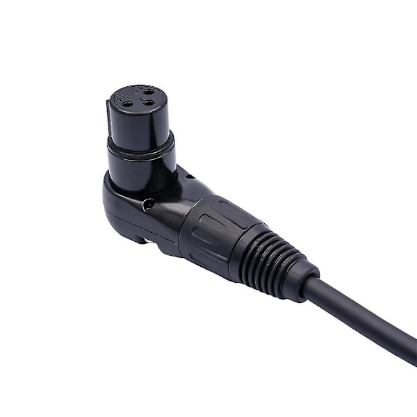 1 kpl XLR-mikrofonin jatkokaapeliadapteri, 90 asteen XLR-naaras suoraan XLR-uros 3-napainen mikrofonikaapeli 1 m