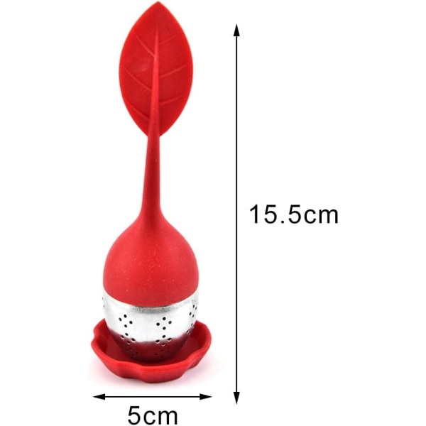 Kupin teesuodatin, elintarvikelaatuinen silikoninen teesuodatin 4 kpl