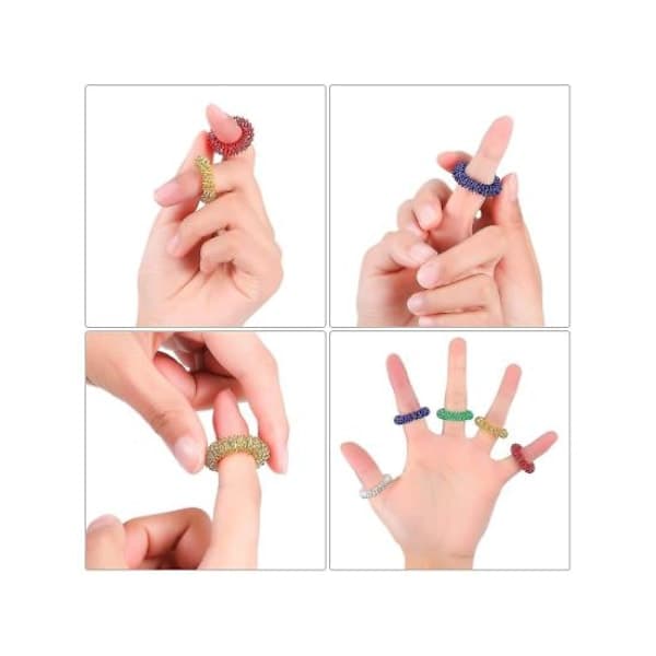Akupressurring Spiky Sensory Fingerringe Massage Ringe 14stk