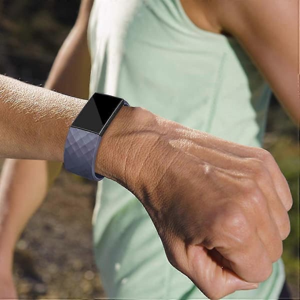 Diamantmønstret reim for Fitbit Charge 2, 10,5x8,5 cm Coffee
