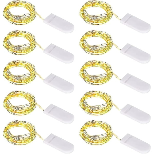 1m 10 Micro String Lights Small Med Batteri 10 Stycken Led String