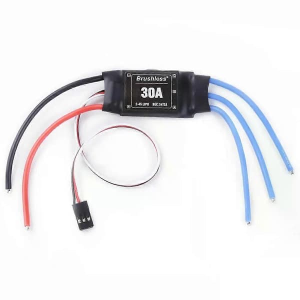 Spesialpris 30A ESC 2-4S børsteløs Rc elektrisk hastighetskontroller med 5V 2A BEC for Rc Multikopter Helikopter