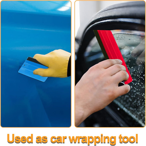 2 kpl Huopa-reunaiset Squeegeet, 4 tuuman vinyyli-kääre Squeegee, Tarrasovellin Tapetit Tasoittava Työkalu, Auton Käärimiseen ja Tapetit Asennukseen
