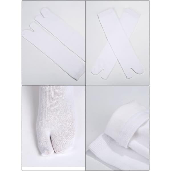 6 par unisex Tabi flip-flop sokker Geta sokker bomuld split tå Tabi sokker elastisk til kvinder og mænd, Multicolor,