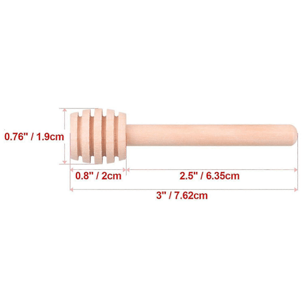 30 stk Mini Honningdippere i Tre, 7,6 cm Server for Honningkrukke Dispensering Drypp Honning
