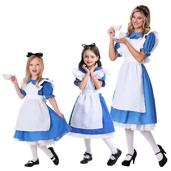 Maid Lolita Cosplay Kostume til Voksen Anime Alice Halloween Karneval Party Kostume Womens XL