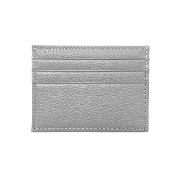 INF Slim kortfodral i äkta läder plånbok 6 kortplatser Grey