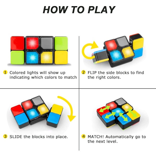 Musikalsk Rubiks Cube Spil, Nyt Elektronisk Puslespil, Rejsespil, Legetøj til Børn