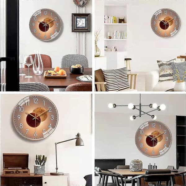 30 cm Tyst Modern Design Väggklocka - Roséguld