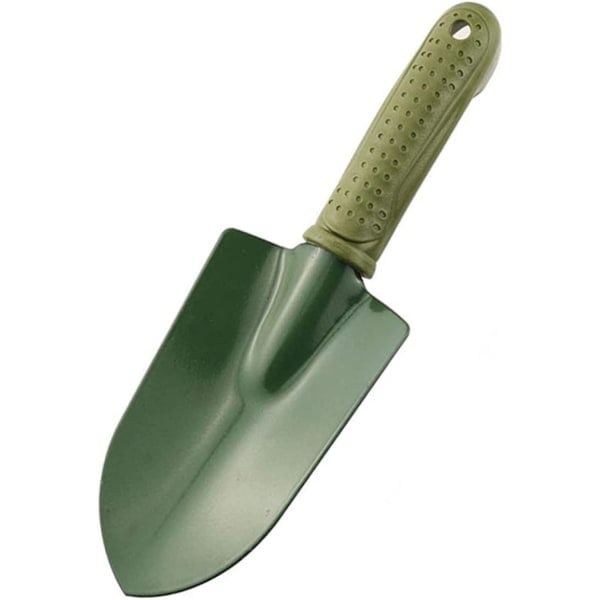Trädgårdsspade för grävning, plantering, legeringsspade med plasthandtag, halkfri