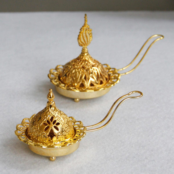 Røgelsesbrænder Ornament Dekoration Kegle Røgelsesholder til Kontor Ramadan Soveværelse 7x12.5cm