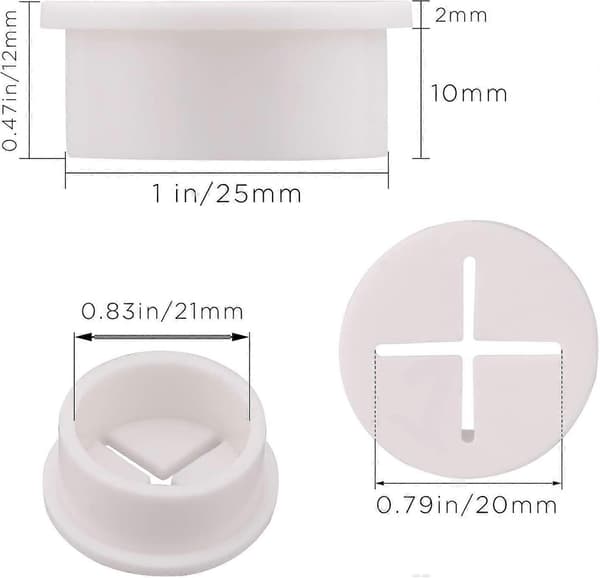 6 stk. silikone kabelgennemføringer 2,5 cm