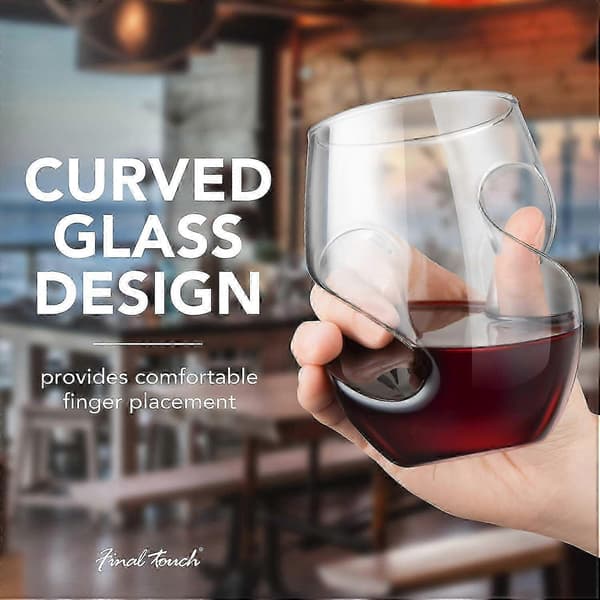 Sæt med 4 rødvinsglas - 473 ml håndblæst glas