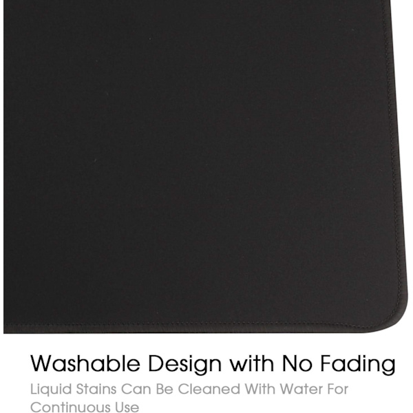 Gaming Mouse Mat Desk Office Mouse Pad Stor Størrelse Behagelig Mousepad med Glat Kludoverflade, Forbedret Præcision og Hastighed 80x40 Black