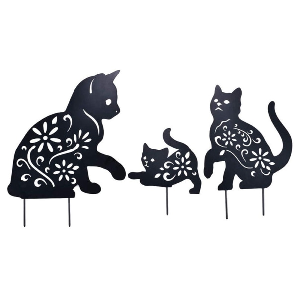 Garden Decorations, 3pcs Metal Cat Garden Decorations