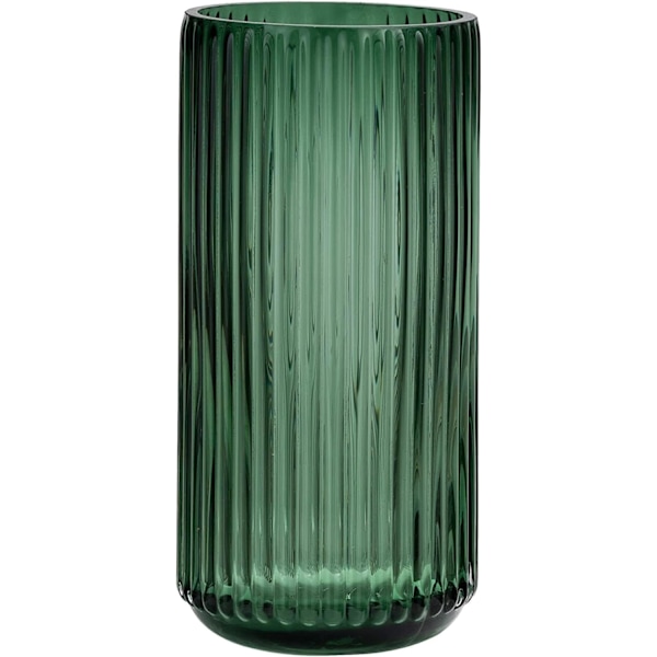 1 STK Premium Tjock Grön Glasvas - Ribbad Glasblomvas för Rustik Heminredning, Dekorativa Vaser för Blommor 26cm