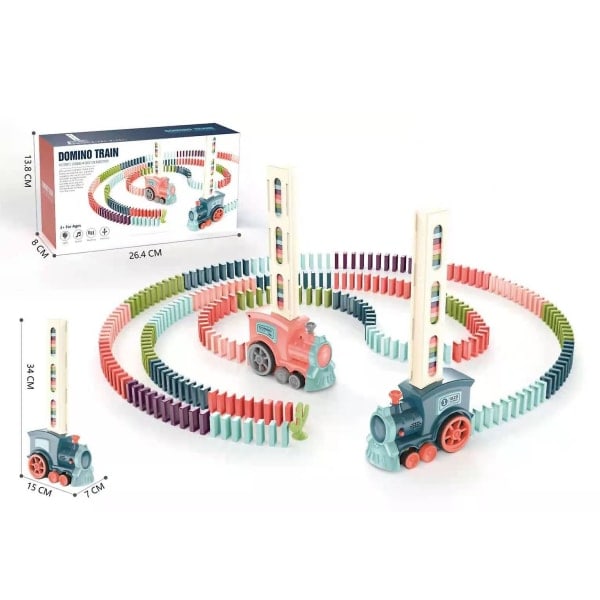 Domino Fun Automatisk Elektrisk Lite Togpuslespill for Barn