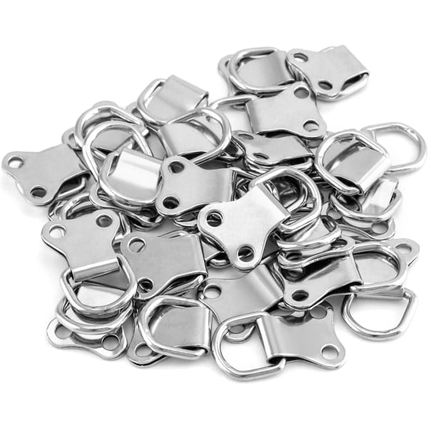 30 stk. D-ring oppheng, D-ring bildeoppheng med skruer, for fotorammeoppheng vegg DIY brakett