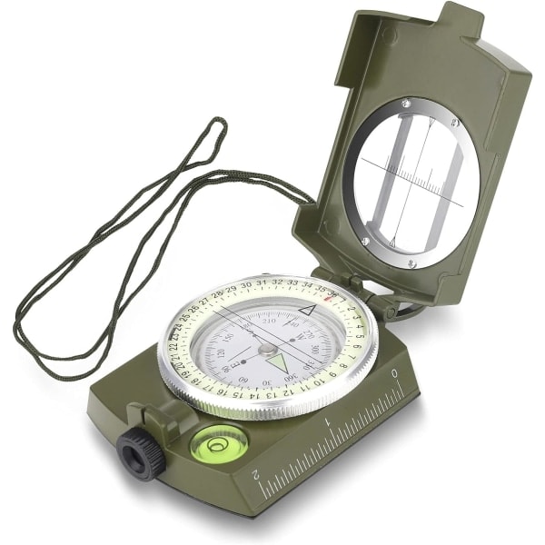 Kompass Vandring Vattentät Militär Navigation med Fluorescerande Design Perfekt för Camping Vandring och Andra Utomhusaktiviteter
