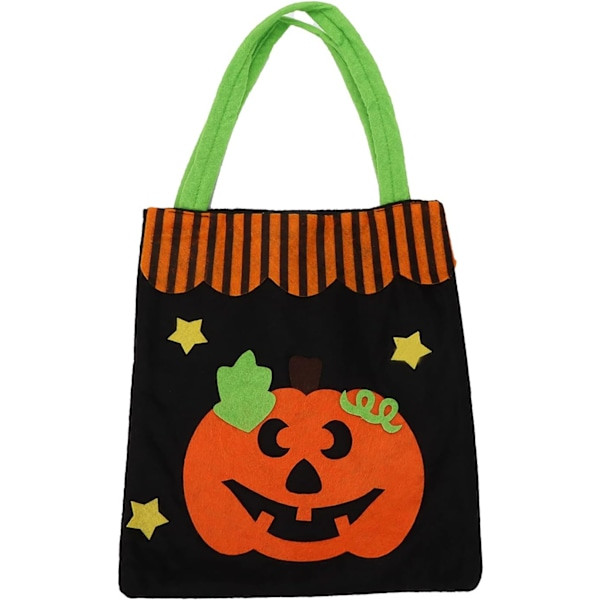 Halloween-kangaskassi, uudelleenkäytettävä makeinen- tai hapanpussi kahvalla, tuntumasta valmistettu lahjakassi