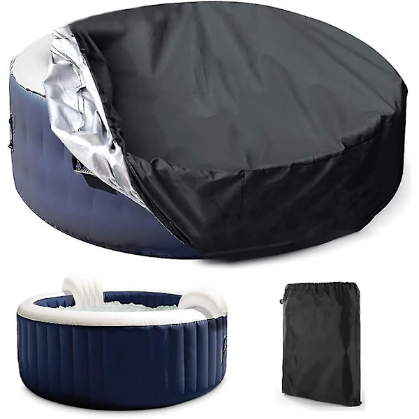 Runt Badkarstäckning Vattentät Polyester Utomhus Spa Täckning För Badkar/Bubbelbad Spa Utomhus Bärbar 185*110cm