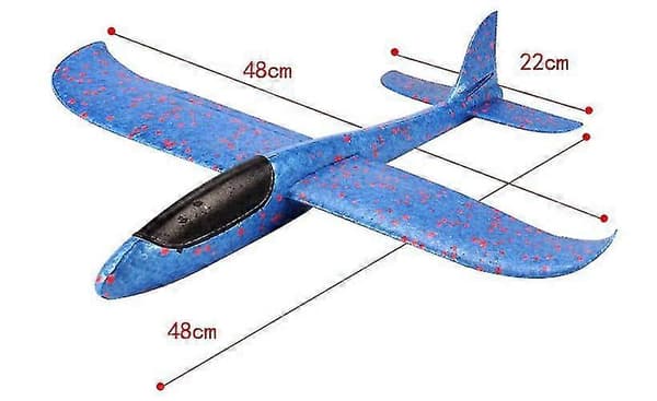Leksaksflygplan för barn, flygande flygplan för pojkar och flickor Blue