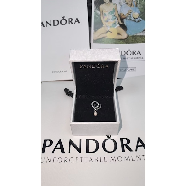 Pandora Two-Tone Snoet Hjerte Charm S925 Sterling Sølv - 783242C01