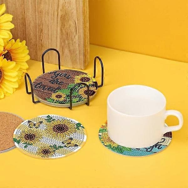 Solsikke diamant coaster kunst maleri coaster kit