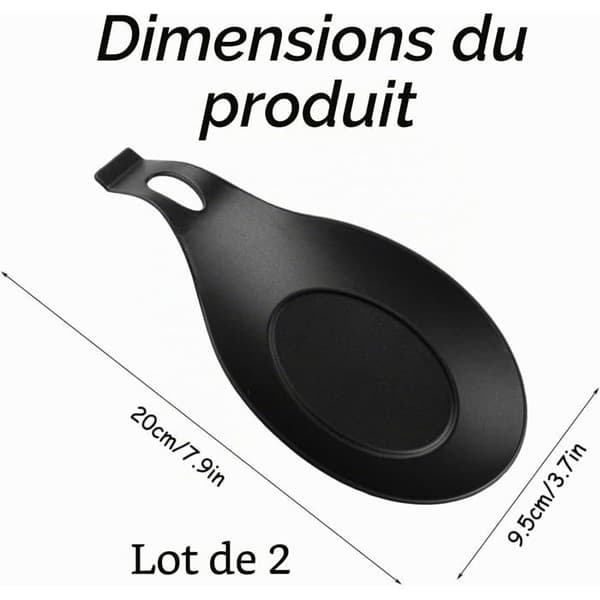 Skeholder - 2 Stykker - Silikone - Spildsikker - Til Køkkenredskaber - Sort