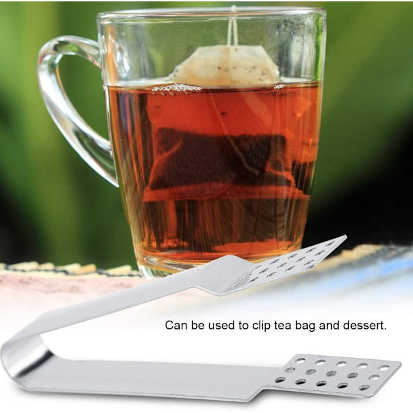 Tepose Holder, Tepose Klemmer Rustfrit Stål Tepose Tang Multifunktionel Tepose Klemmer Te Klemme Tang Køkken Madlavning Gadget til Klipning af Tepose