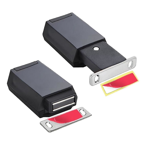 2-pack Heavy Duty Push Latch & Lock, Kompatibel med Dolda Dörrar, Touch Latches och Magnetlås, Push Release Dra+