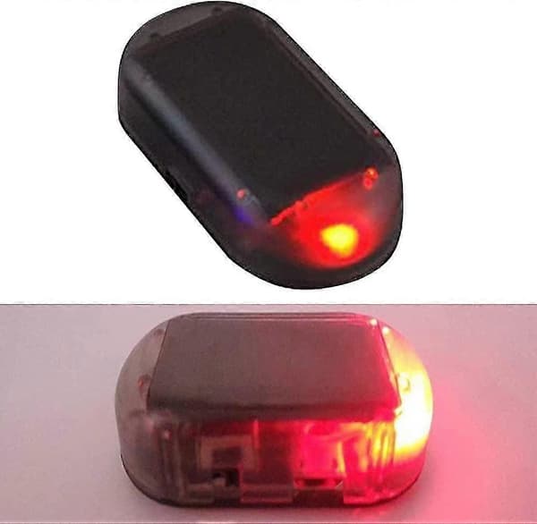 Ny LED Billarmslampa, solcellsdriven billarm (röd)