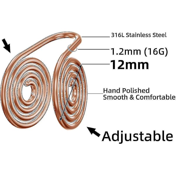 Hujiling Painekorvakoru keloideille, keloidikorvakorut painekiinnikkeellä, kompressio Rose Gold