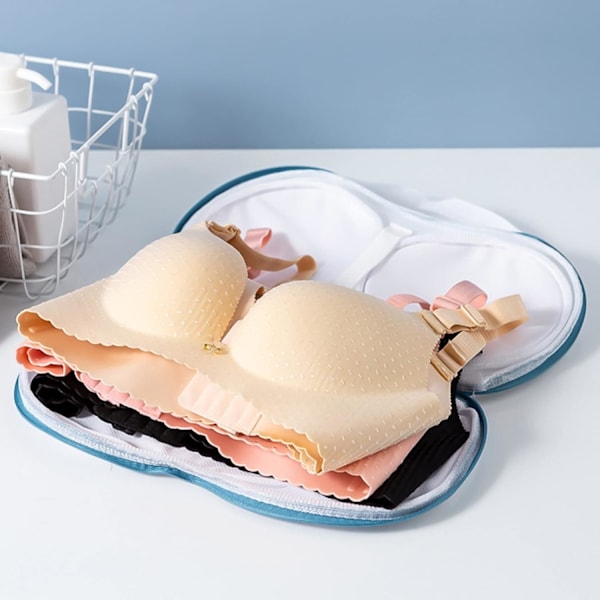 Tvättnät för BH, Underkläder, BH-tvättnät med dragkedja, 3-pack, A till C-kupor