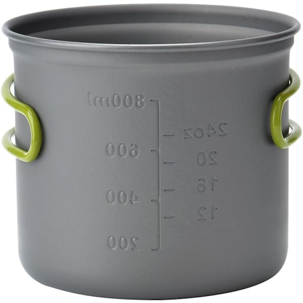 Picknick Camping Vandring Ryggsäck Gryta Panna Köksredskap Utomhus Matlagningsskål set, Aluminium