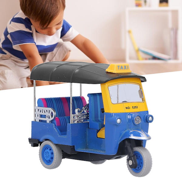 Træk Tilbage Thai Trehjulede Simulation Legering Tuk Tuk Bil Model Legetøj Børn Køretøj Legetøj Rød Blue