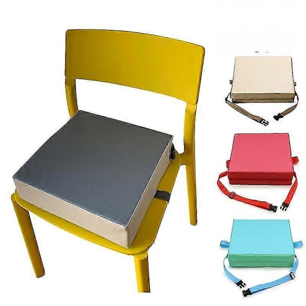 Barnehage-stol med økende pute, justerbar for småbarn, 2 stropper, spiseforsterker, pute, dekorativ pute, sofa, kunstballrom Beige