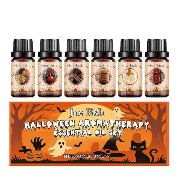 Halloween Aromaterapi Eterisk Oljesett Langvarig, Allsidig Diffuser & DIY-prosjekter Gave