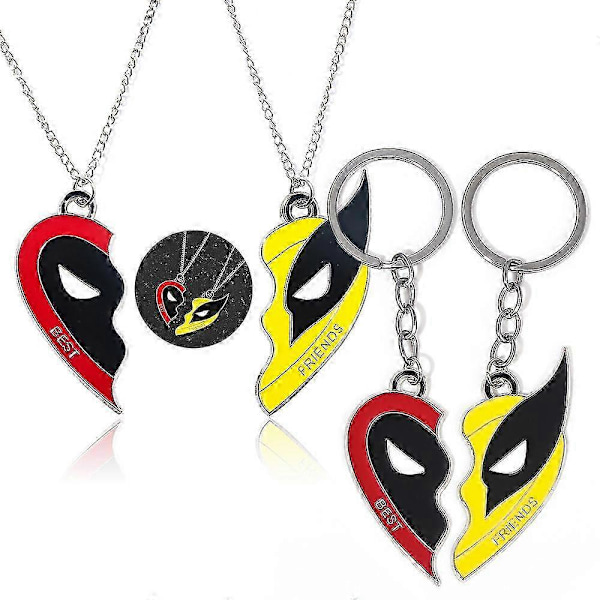 Wolverine Deadpool Avaimenperäkaulakoru Miesten Seosriipus Cosplay Avaimenperät Lahja Keyring