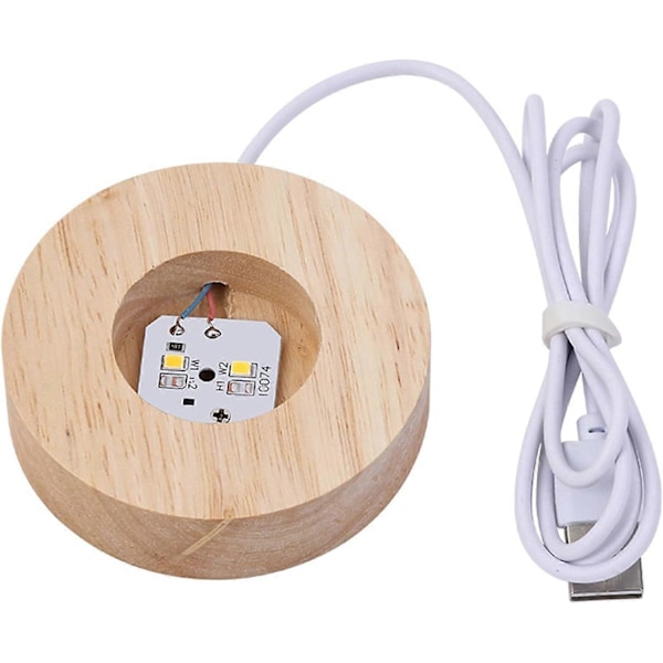 3D Saturn Krystal Kugle Natlampe til Børn Glaskugle Natlampe med Træbase Fantasifuld Dekoration Krystal Kugle Saturn LED Galaxy Planet Natlampe Moon
