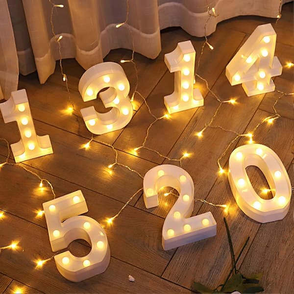 LED Bokstavlys Store Dekorative Hagelys for Utendørsbruk N