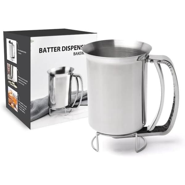 Maple Kakebatteridispenser i rustfritt stål, Batteridispenser, Verktøy for konditorvarer, Pannekakebatteridispenser
