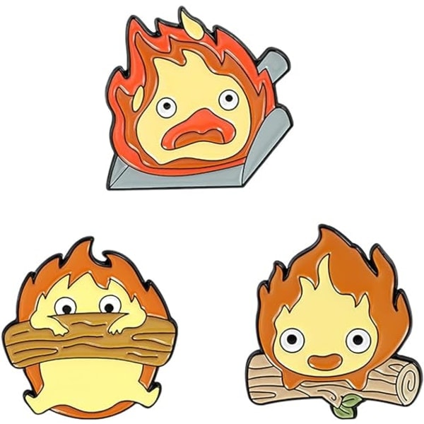 3 st Nya Tecknade Söta Kreativa Animationsfigurer Modellering Legering Brosch Etikett Nål Coola Saker Anpassad Badge Söt Söt Kvinna