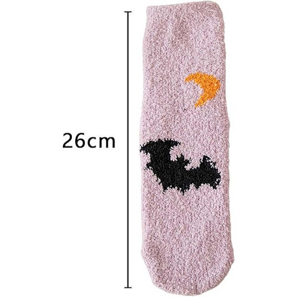 Fuzzy Sokker til Kvinder og Mænd - Bløde, Hyggelige, Vintervarme, Superbløde, Slippersokker med Grip, Hjemmesokker til Halloween